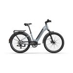 Lyon PRO gris, vélo électrique de ville avec cadre bas.