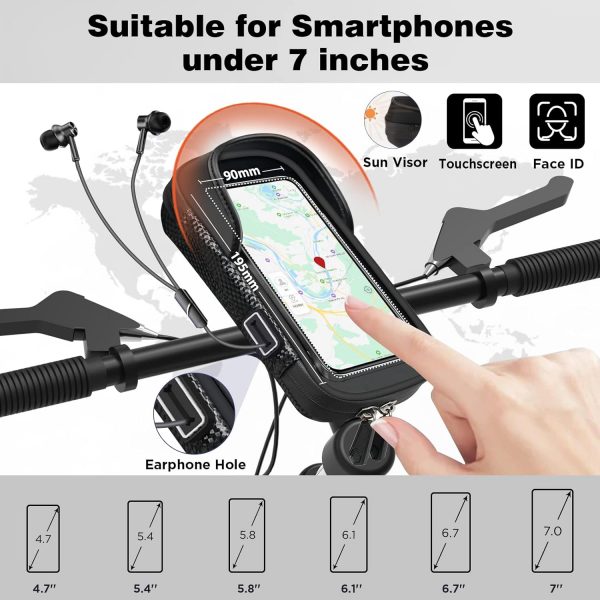 Support Téléphone Vélo Étanche avec Sacoche Guidon – Image 2
