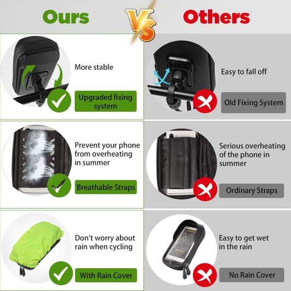 Support Téléphone Vélo Étanche avec Sacoche Guidon – Image 3