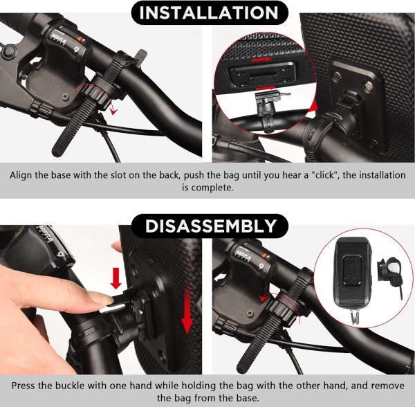 Support Téléphone Vélo Étanche avec Sacoche Guidon – Image 5