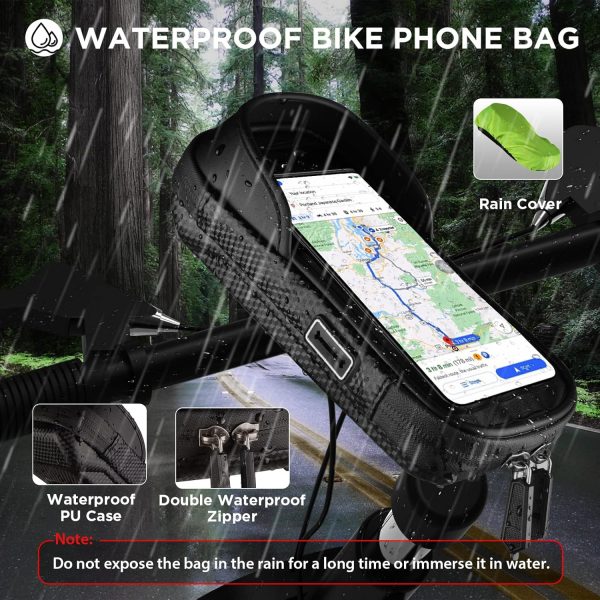 Support Téléphone Vélo Étanche avec Sacoche Guidon – Image 7