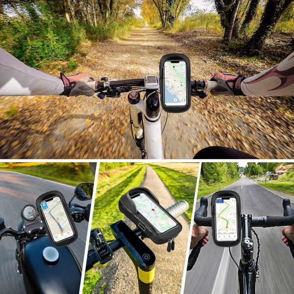 Support Téléphone Vélo Étanche avec Sacoche Guidon – Image 8